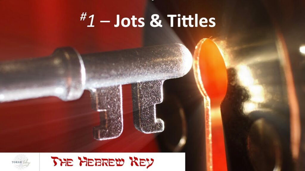 The Hebrew Key #1 Jots & tittles .image of key going to door.