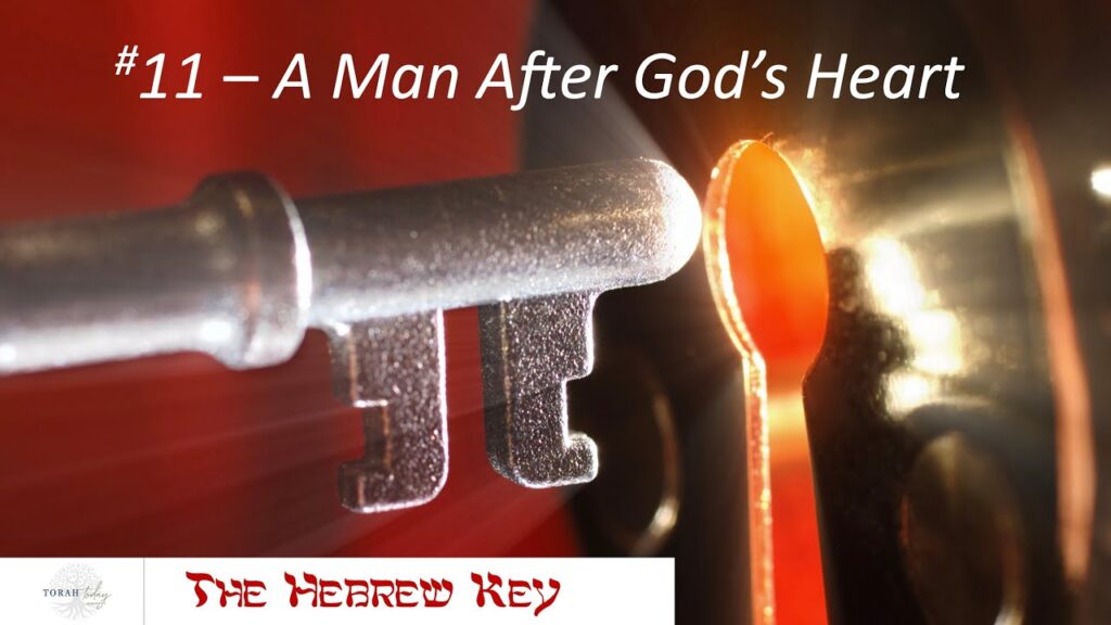 title - the hebrew key #11 A Man After God's Heart. image of key going to door